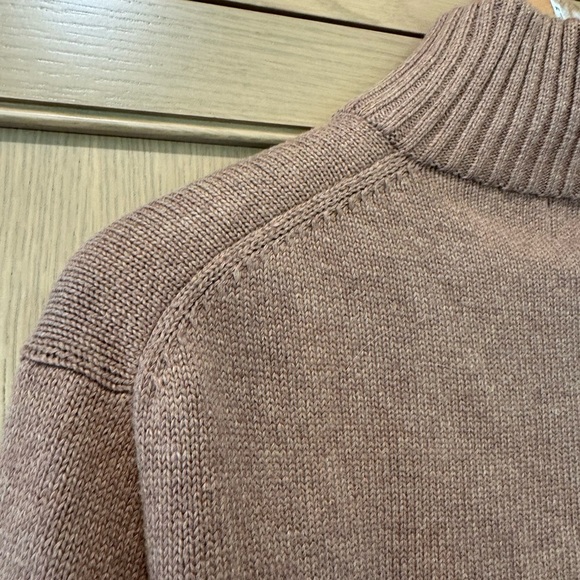 Polo Ralph Lauren Carmel Button High Neck Cotton Sweater / 90's / Medium - Picture 9 of 11